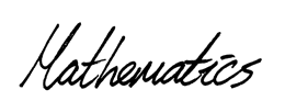 Mathematics handwrites title