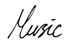 Music handwrites title